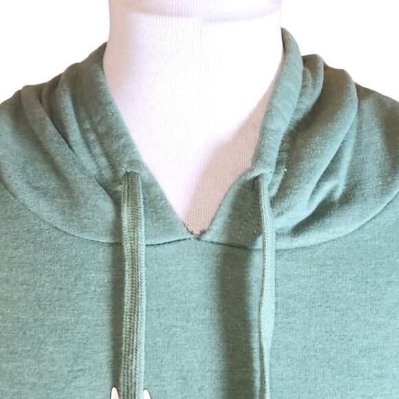 Looney Tunes Green & Yellow Graphic Print Kangaroo Pocket Hoodie Size XL - Picture 2 of 10